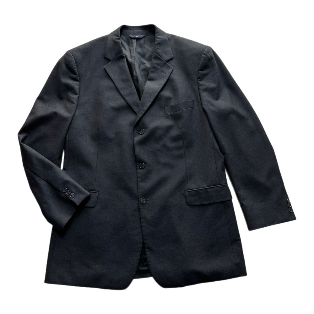 Brooks Brothers 346 Stretch Wool Men’s Dark Charcoal Grey Blazer 46 Long